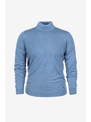 Блуза полуполо светло синя