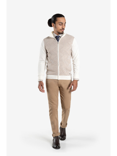 Жилетка жакард екрю