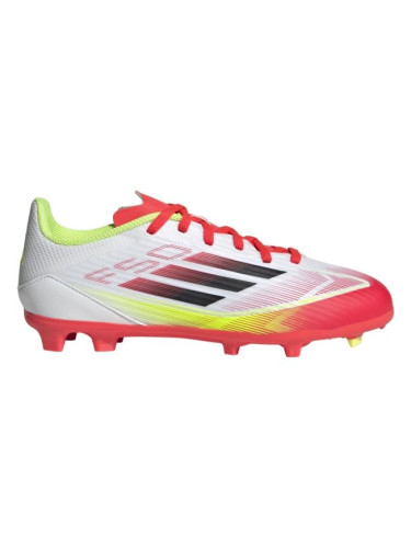 adidas F50 LEAGUE FG/MG J Детски футболни бутонки, бяло, размер