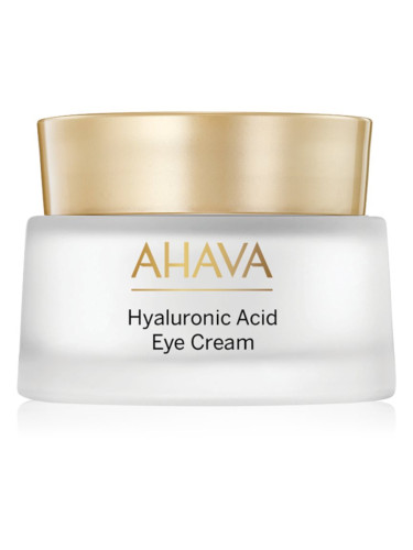 AHAVA Hyaluronic Acid Eye Cream притивобръчков крем за околоочната зона, намаляващ отоците и черните кръгове 15 мл.