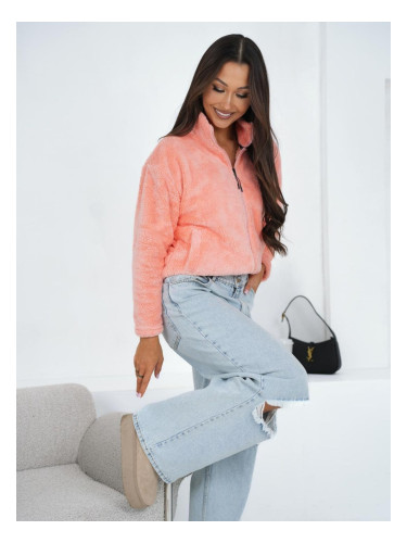 Дамски суичър с цип от полар