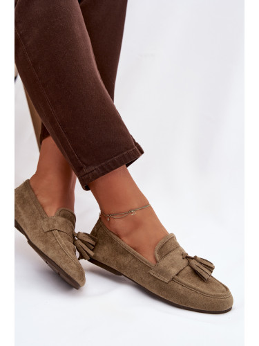 Дамски мокасини с пискюли Marilisse