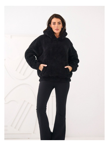 Черен суичър с качулка