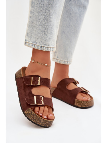 Дамски джапанки на платформа от корк Tovessa