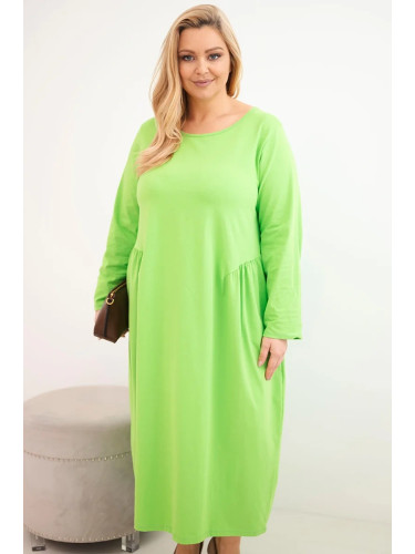 Рокля с дълъг ръкав за жени с големи размери