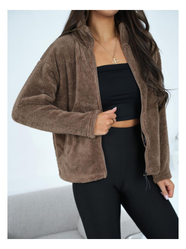 Дамски суичър с цип от полар