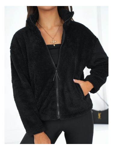 Черен полар с цип и суичър