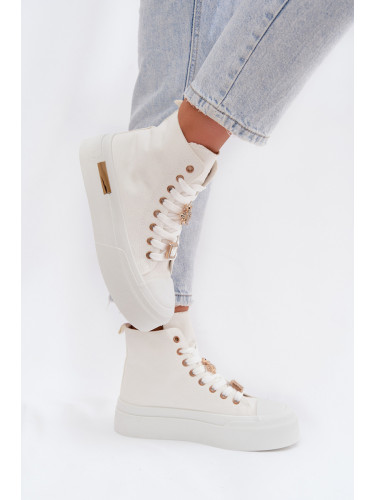 Дамски маратонки на платформа с декоративни елементи