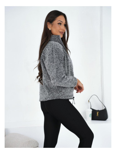 Дамски полар суитчър, тъмносив