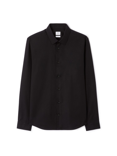 Мъжка черна риза slim fit Celio