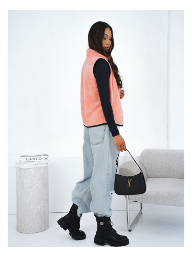 Дамски прасковен елек