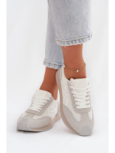 Дамски спортни маратонки Tarlisse в бяло и сиво