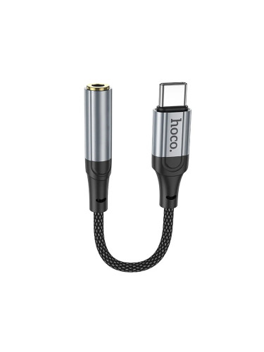 Преходник адаптер OTG USB-C към 3.5мм женско, HOCO LS36,Черен