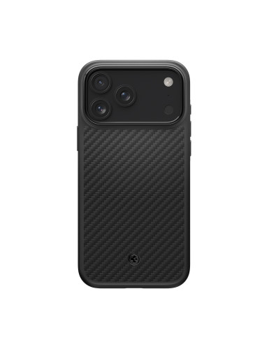 Оригинален кейс Spigen Enzo Aramid T, За iPhone 17 Pro (6.3), Черен