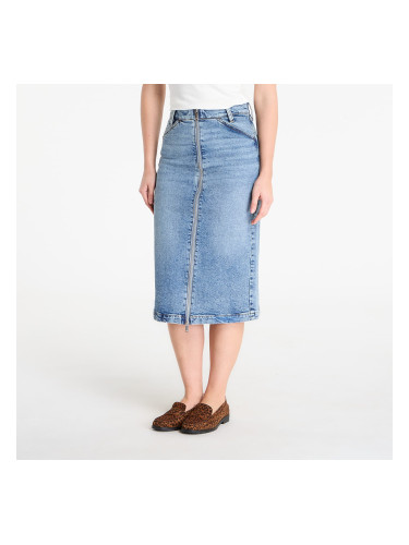 Пола Calvin Klein Jeans Denim Zip Front Skirt Blue 25