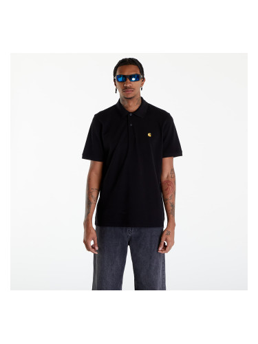Тениска Carhartt WIP Short Sleeve Chase Pique Polo T-Shirt UNISEX Black/ Gold L