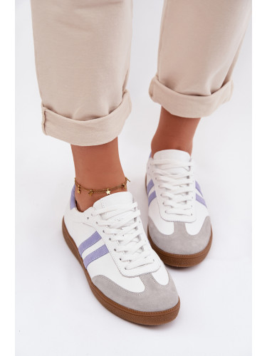 Дамски ниски маратонки Zazoo N1068 в бяло-синьо