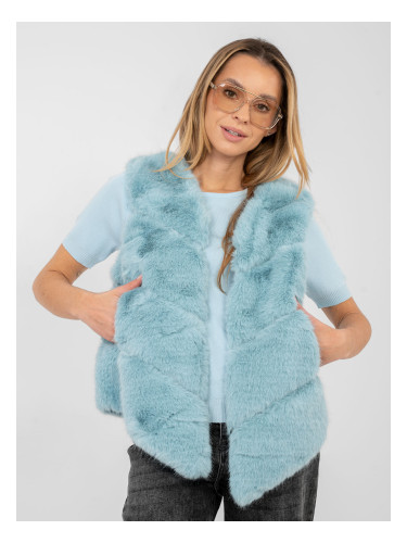 Дамски мек елек в цвят мента