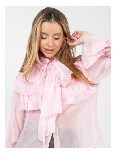 Розова блуза с волани