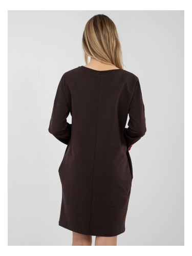 Тъмнокафява рокля с суитшърт