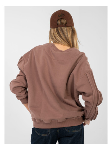 Кафяв къс суитшърт