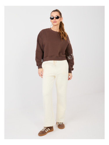 Кафяв къс суитшърт