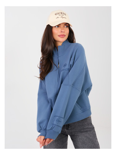 Тъмносин суичър с качулка