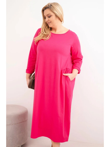 Дамска рокля с дълъг ръкав Kesi Plus Size