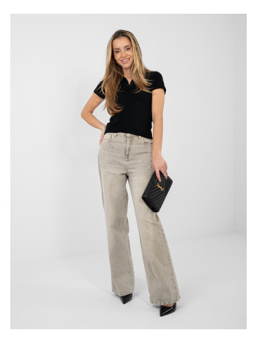 Черна блуза с къс ръкав