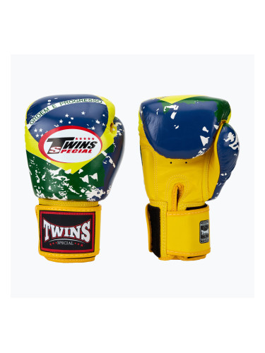 Боксови ръкавици Twins Special FBGVL3-44 Brasil yellow/red/blue