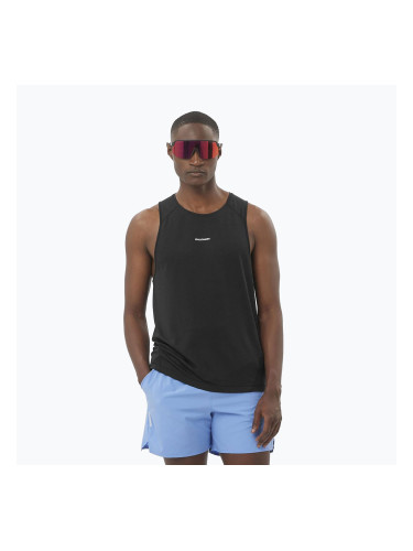 Мъжки потник за бягане Salomon SHAKEout Core Tank deep black