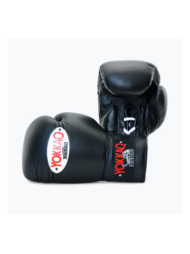 Мъжки боксови ръкавици YOKKAO Matrix Lace Up black