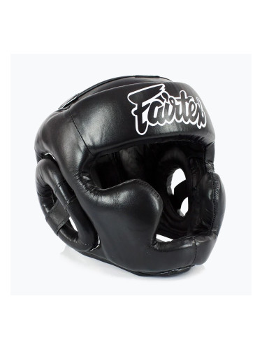 Детска боксьорска каска Fairtex Headguard for Kids black