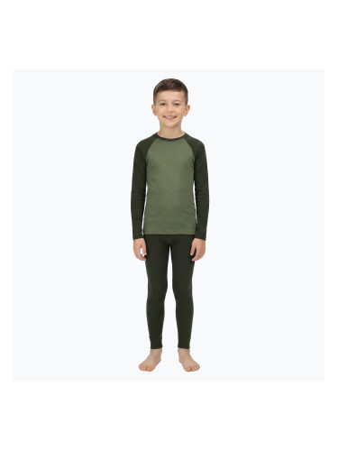 Детски комплект термо бельо WOOLCANO Merino SET0982 khaki