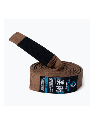 Мъжки колан за бразилско жиу-житцу Ground Game кафяв GIBELTBRO02