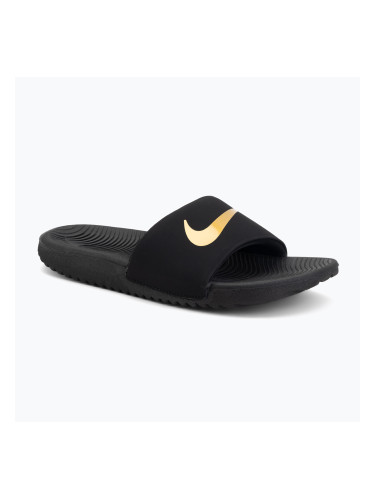 Детски чехли Nike Kawa black/metallic gold