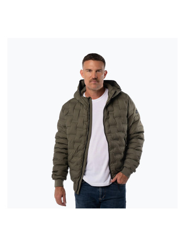 Мъжко зимно яке Pitbull Fisk Quilted Hooded olive