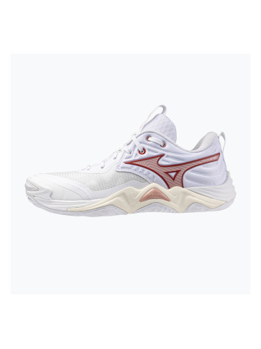 Дамски обувки за волейбол Mizuno Wave Momentum Elite white/rose elegance/lava falls