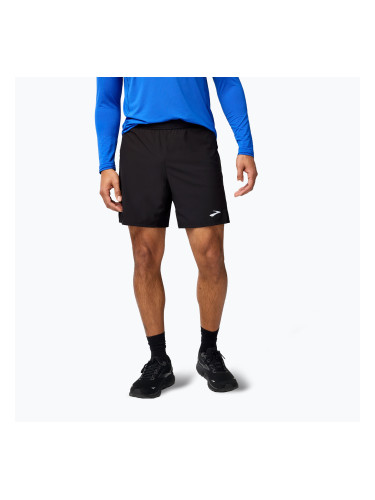 Мъжки къси панталони за бягане Brooks Journey 7" 2IN1, черни