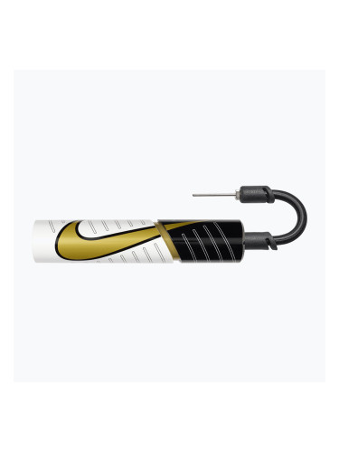 Помпа за топка Nike Essential Ball Pump white/metallic gold/blackо