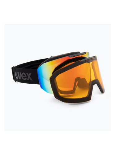 Предпазни ски очила UVEX Evidnt Attract V + case black matt/mirror rainbow clear