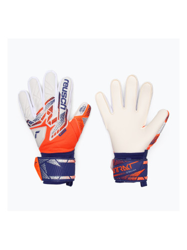 Вратарски ръкавици Reusch Attrakt Silver shocking orange/energize blue