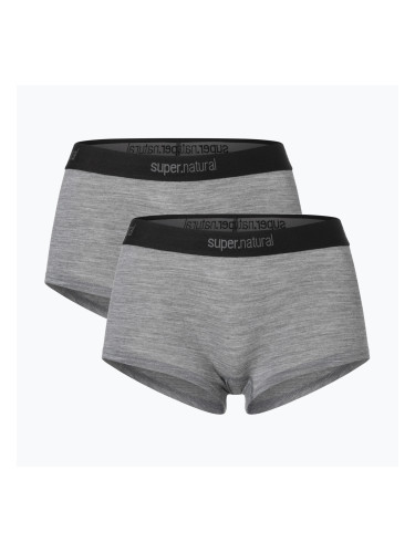 Дамски термоактивни боксерки super.natural Tundra 175 Hipster 2 чифта sashmere grey melange/cashmere grey melange
