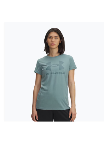 Дамска тениска за тренировка Under Armour Rival Logo  serpentine/jasper blue