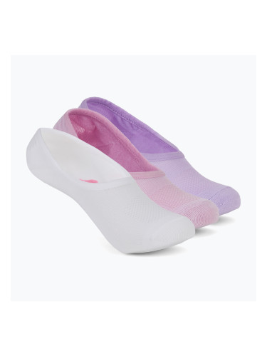 Дамски чорапи SKECHERS Non Terry No Show Liner 3 чифта white/purple