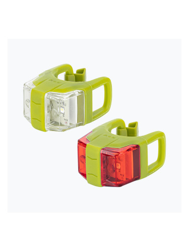 Комплект светлини за велосипед Kellys Twins II lime green
