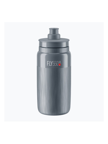Велосипедна бутилка Elite FLY Tex 550 ml grey/grey logo