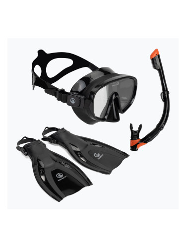 Комплект за гмуркане AQUASTIC Cove маска + шнорхел + плавници black
