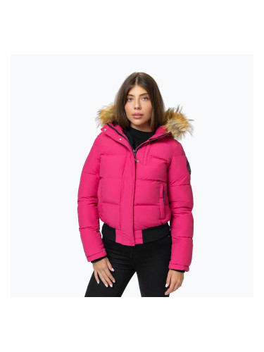Дамско зимно яке Pitbull Azalea Quilted Hooded raspberry red