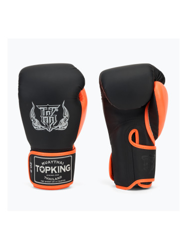 Боксови ръкавици Top King Reborn Semi Leather white/orange